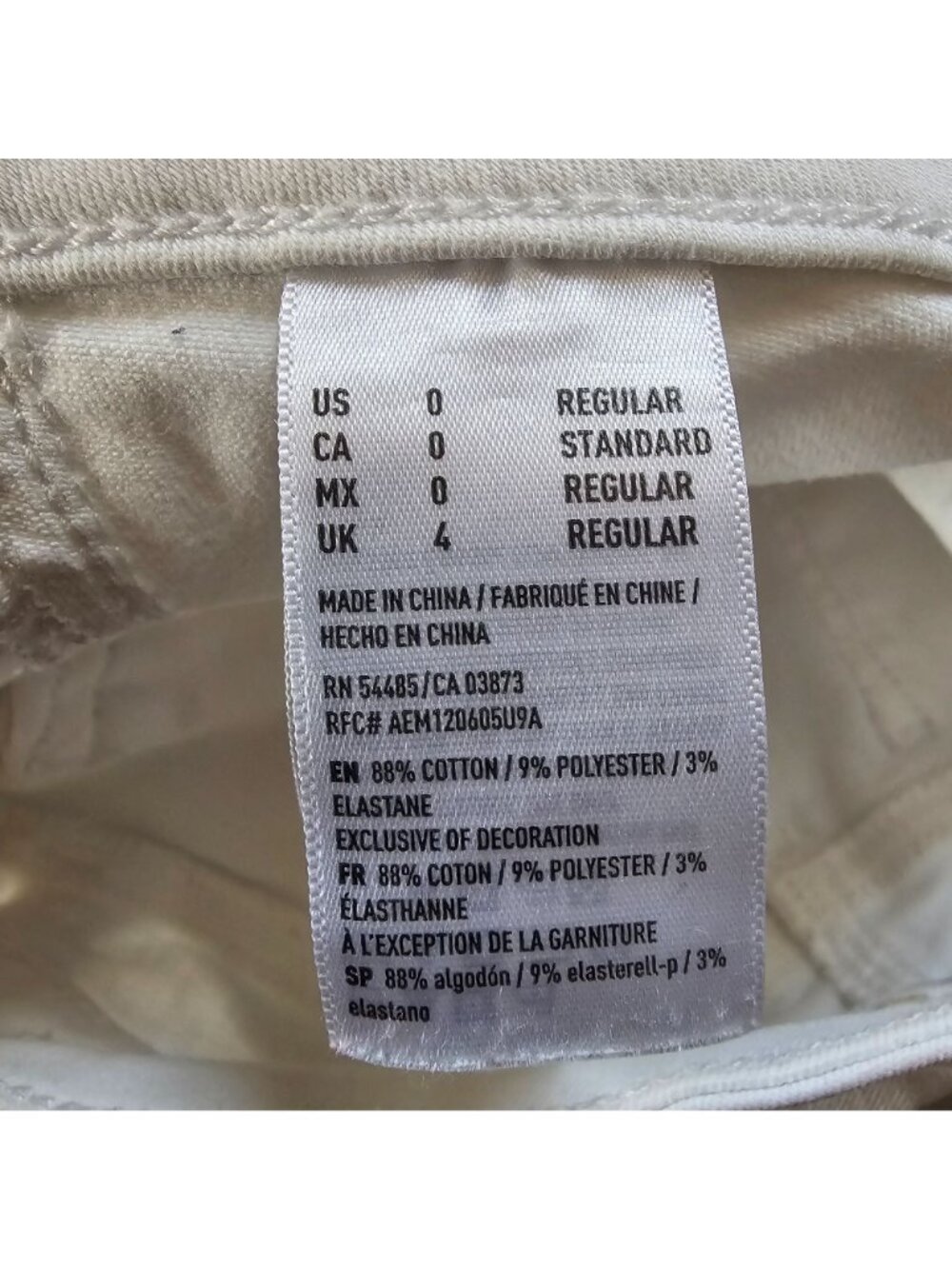 American Eagle Jeans Womens 0 25x27 White High Rise Jegging Denim Distressed - Picture 7 of 9